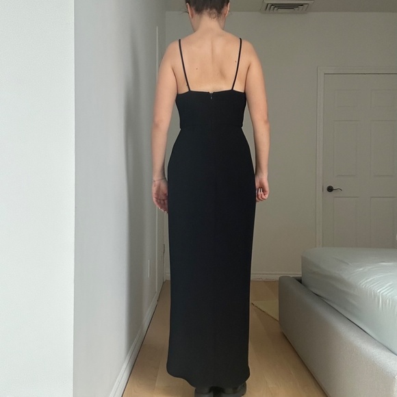 BLACK XSCAPE ASYMMETRICAL PROM DRESS - Picture 3 of 6